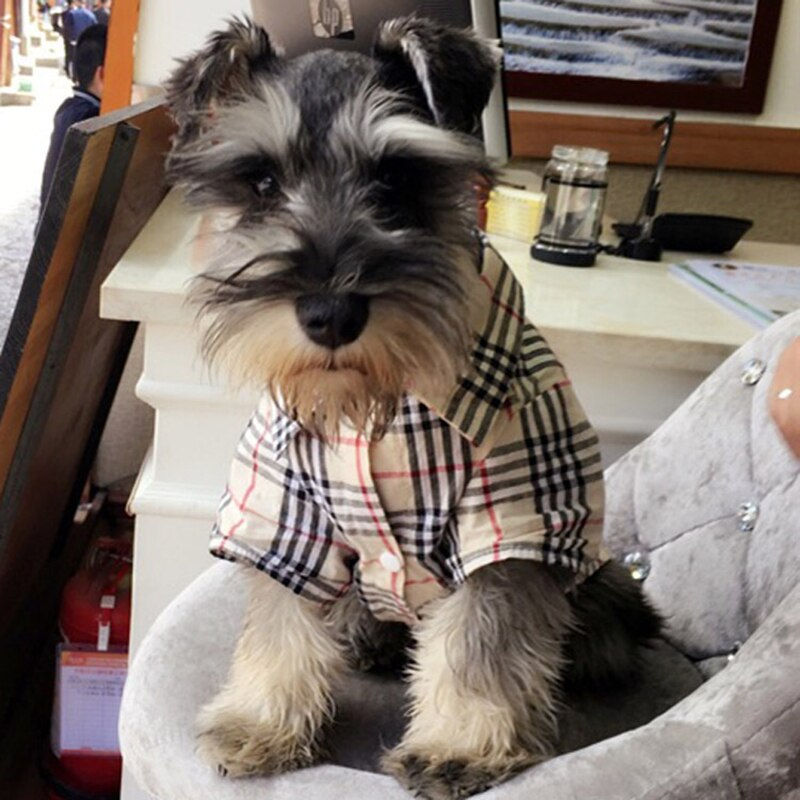 Thumbnail: Puppy Plaid Shirt Soft Cat Dogs Vest For Small Medium Dogs Bulldog Teddy Costume