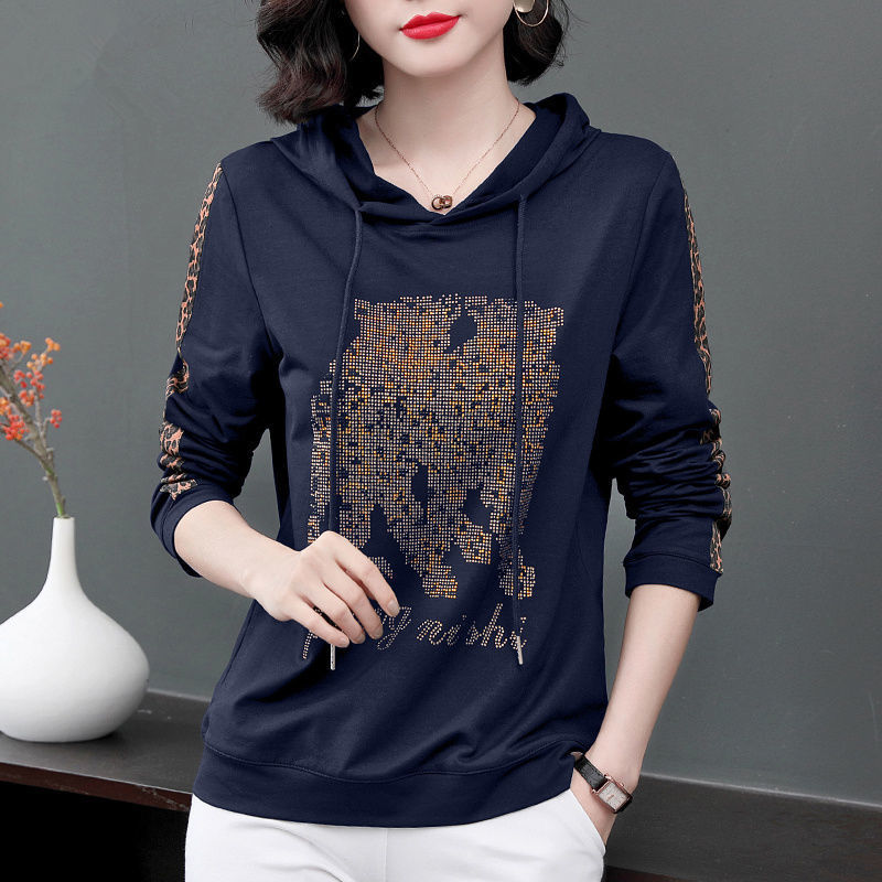 Thumbnail: Hooded T-Shirt for To 100Kg Long Sleeve Korean Style Bottoming Shirt