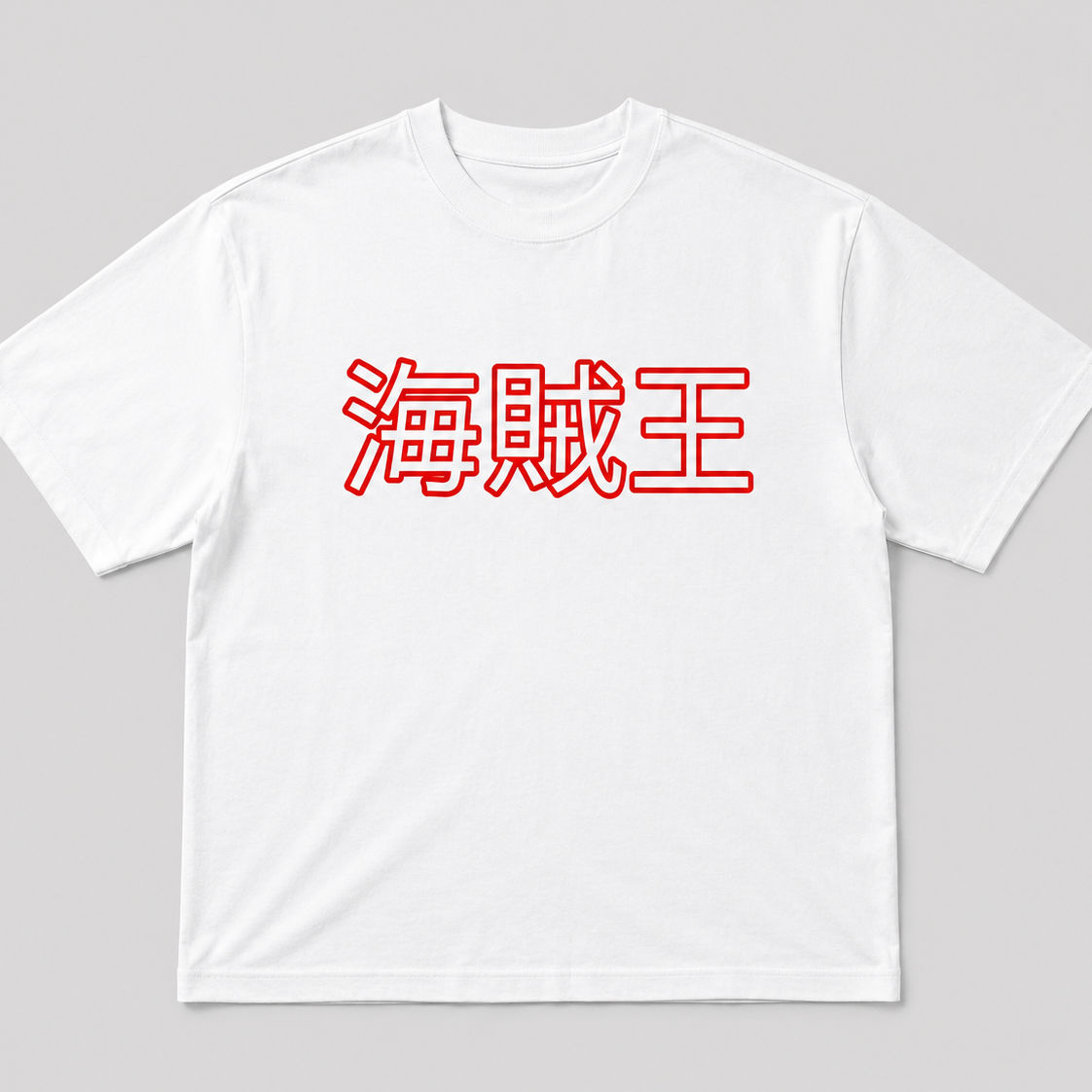 LUFFY GRAPHIC OVERSIZED T-SHIRT WHITE COLOUR
