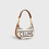 Thumbnail: Medium Ava Strap Bag in Textile with Celine All-Over and Calfskin - White / Bla