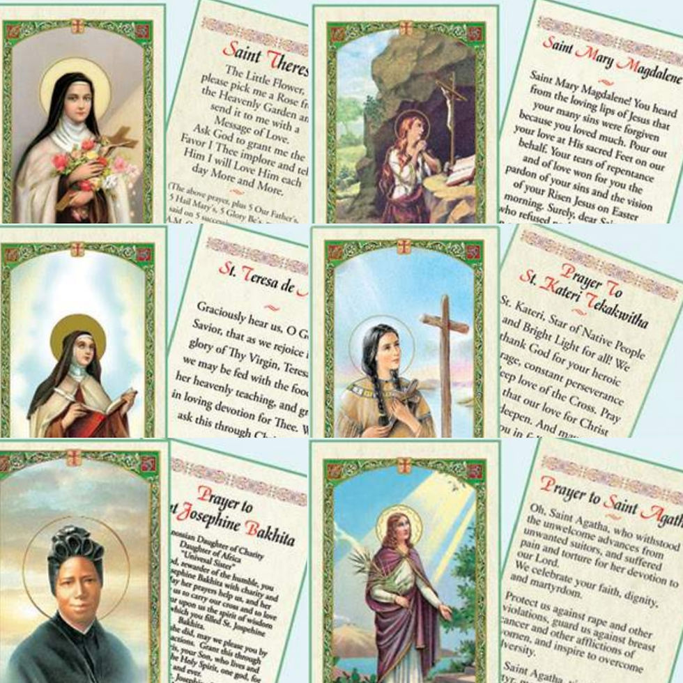Thumbnail: Women Saints Holy Card Pack