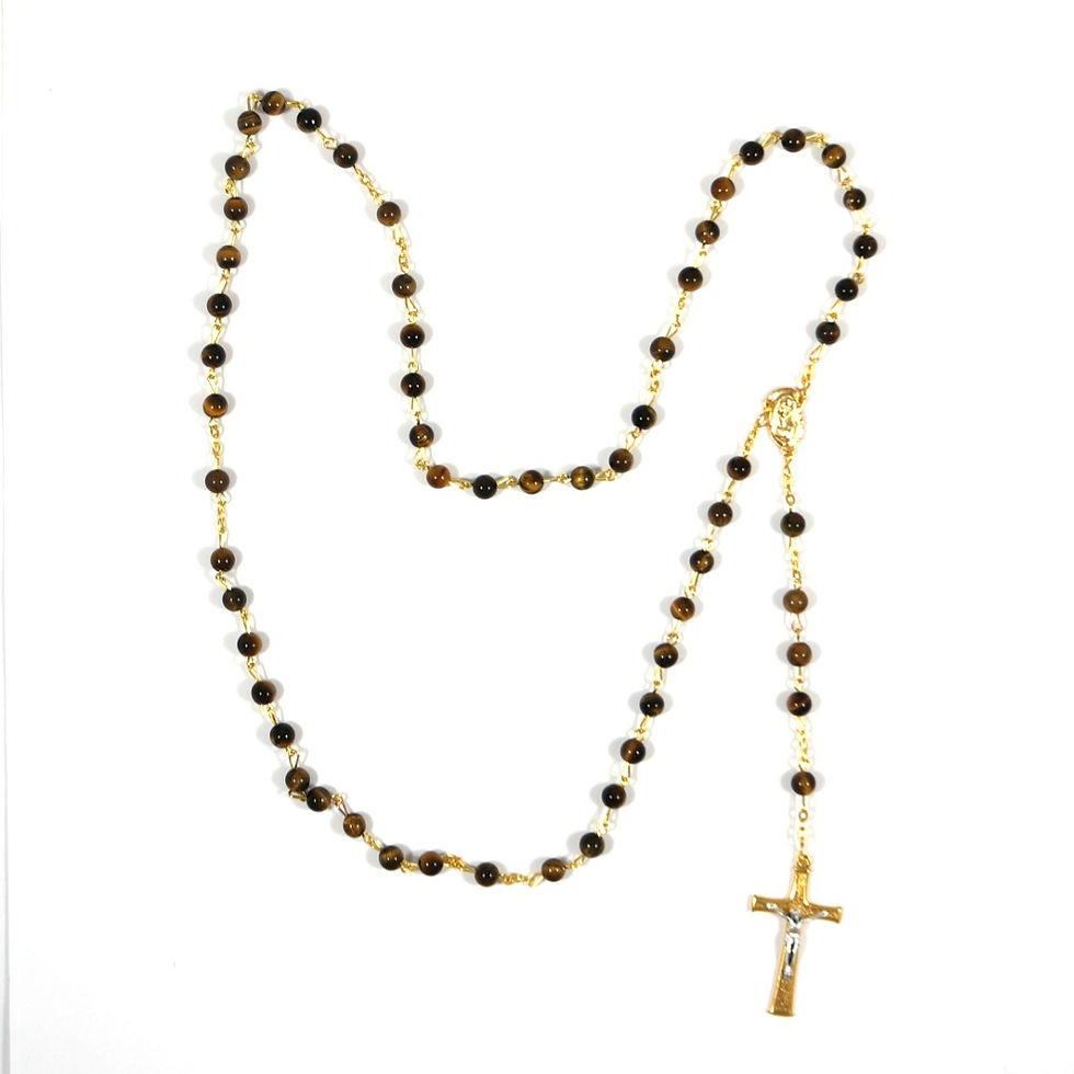 Thumbnail: Tiger Eye Gemstone Rosary