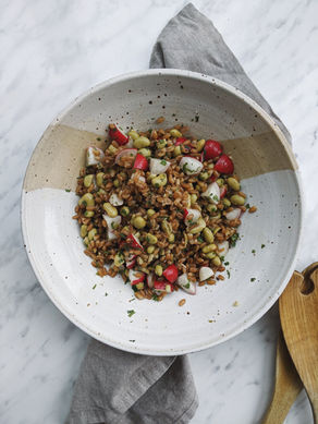 Frühling Dinkelsalat mit Edamame