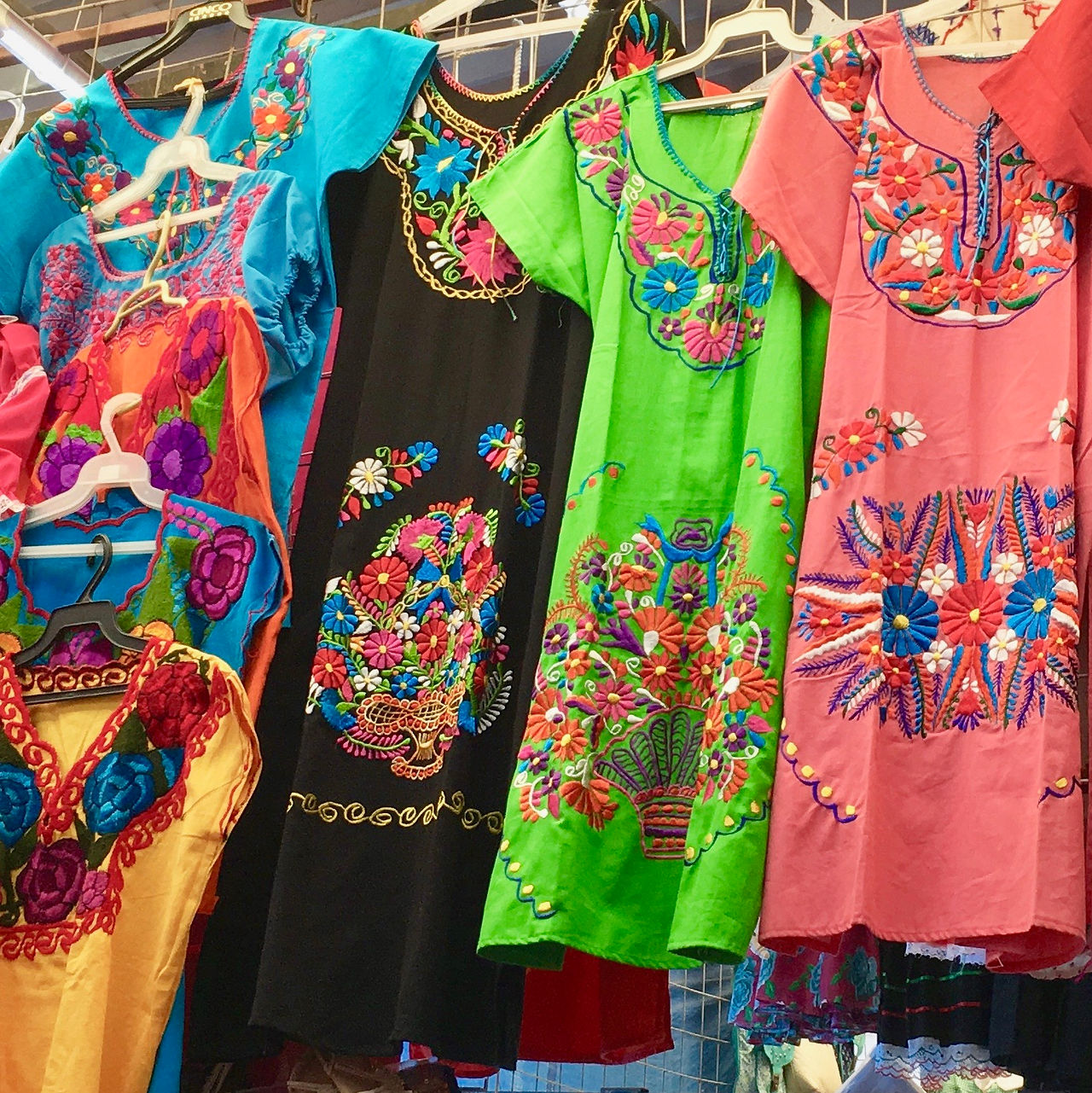 Dresses at the market