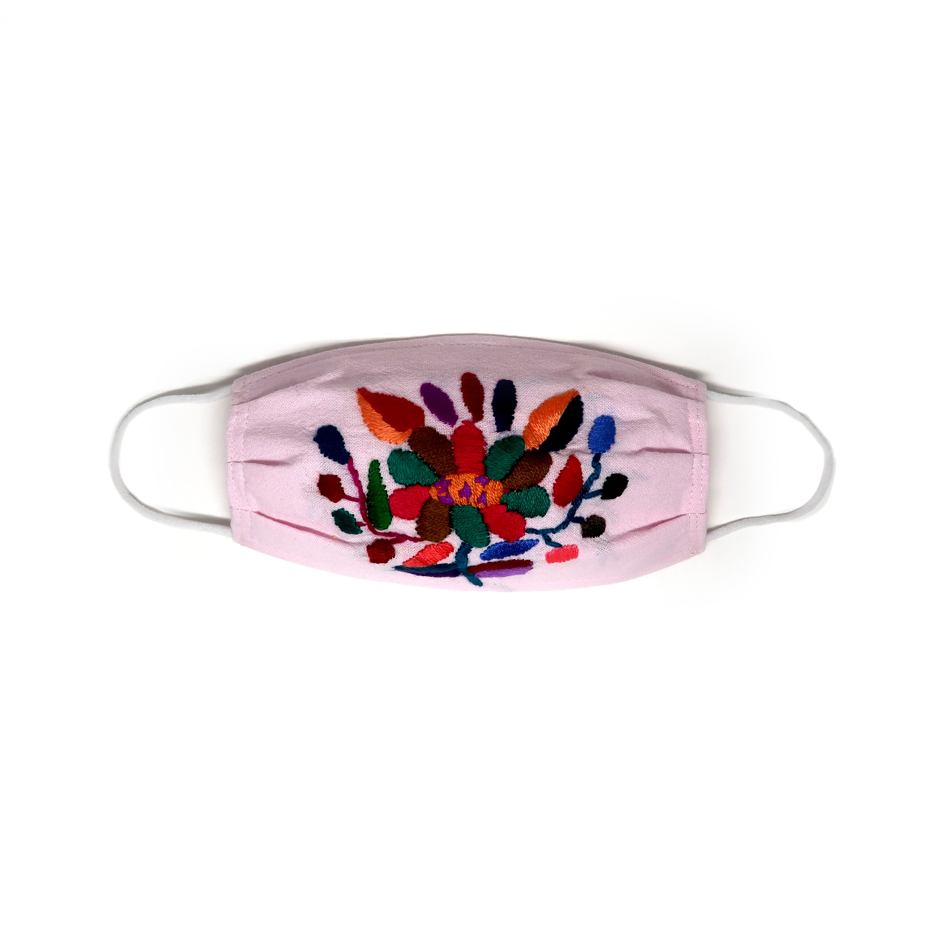 Kids Embroidered Face Mask - Pink