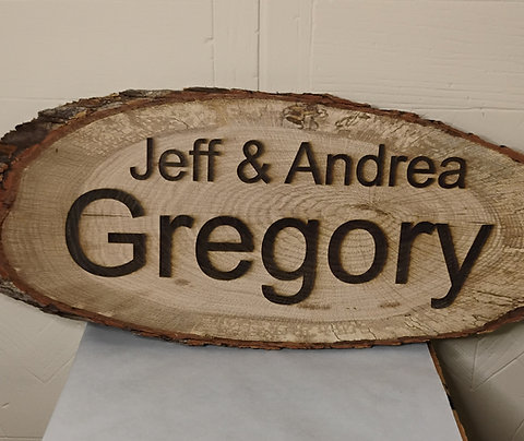 Personalized Live Edge Sign