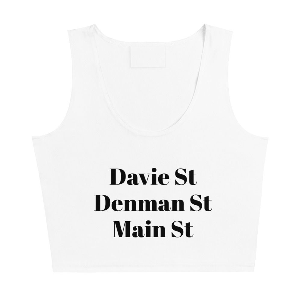 Crop Top - Street locations font option #2
