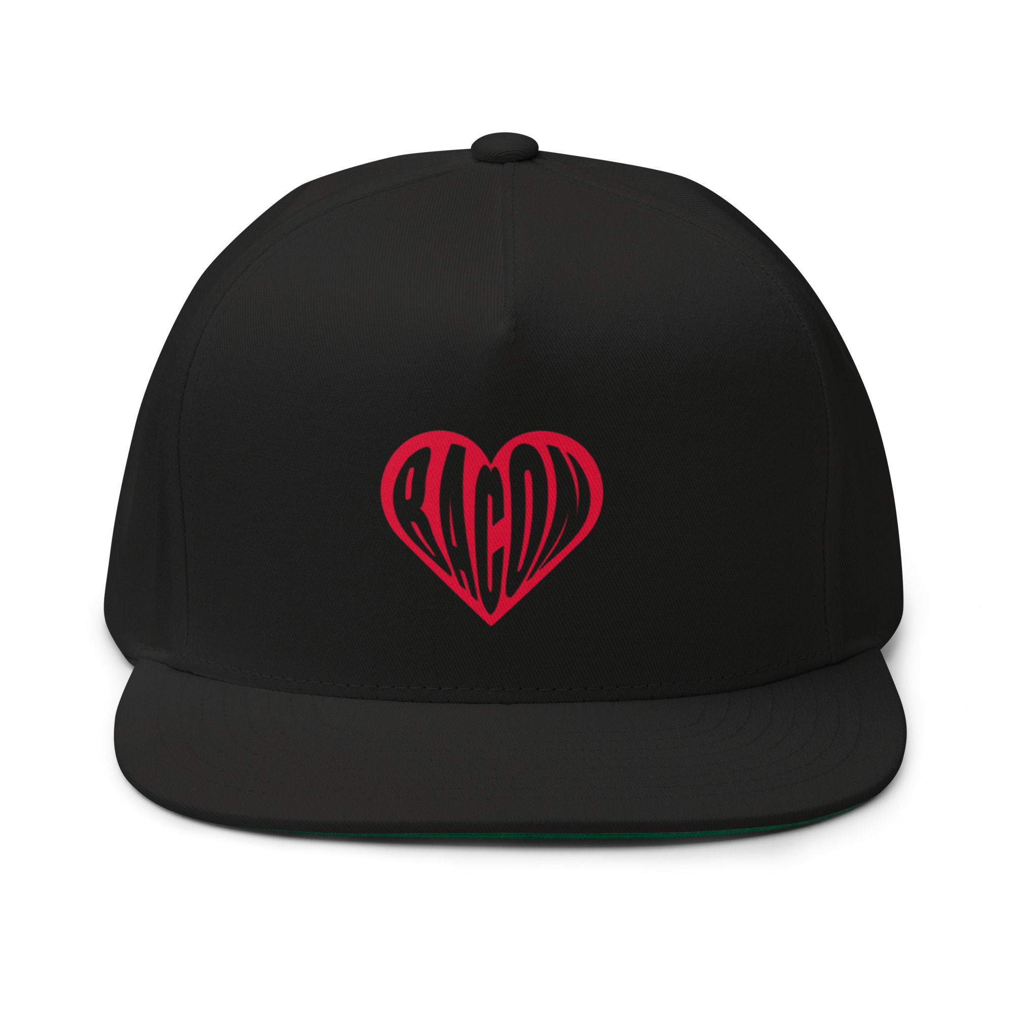 Flat Bill Cap - Bacon Heart