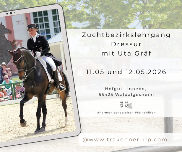 Zuchtbezirkslehrgang Dressur 2026 Uta Gräf Waldalgesheim