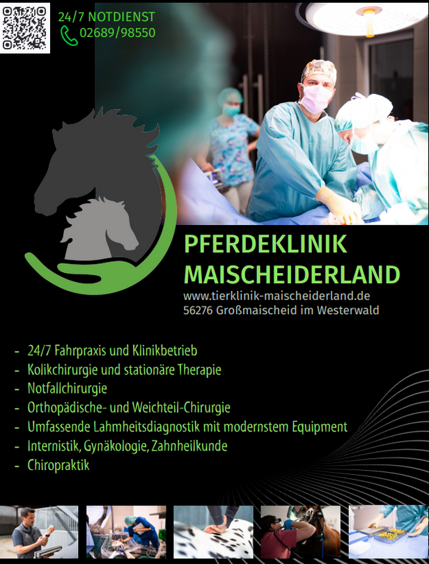 Pferdeklinik Maischeiderland - ein Werbepartner im Norden von Rheinland-Pfalz - mit Leidenschaft für Mensch und Tier