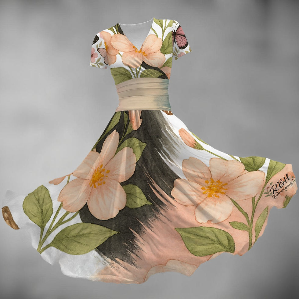 RBH Designz Street Nova Cosmic Bloom Midi Dress