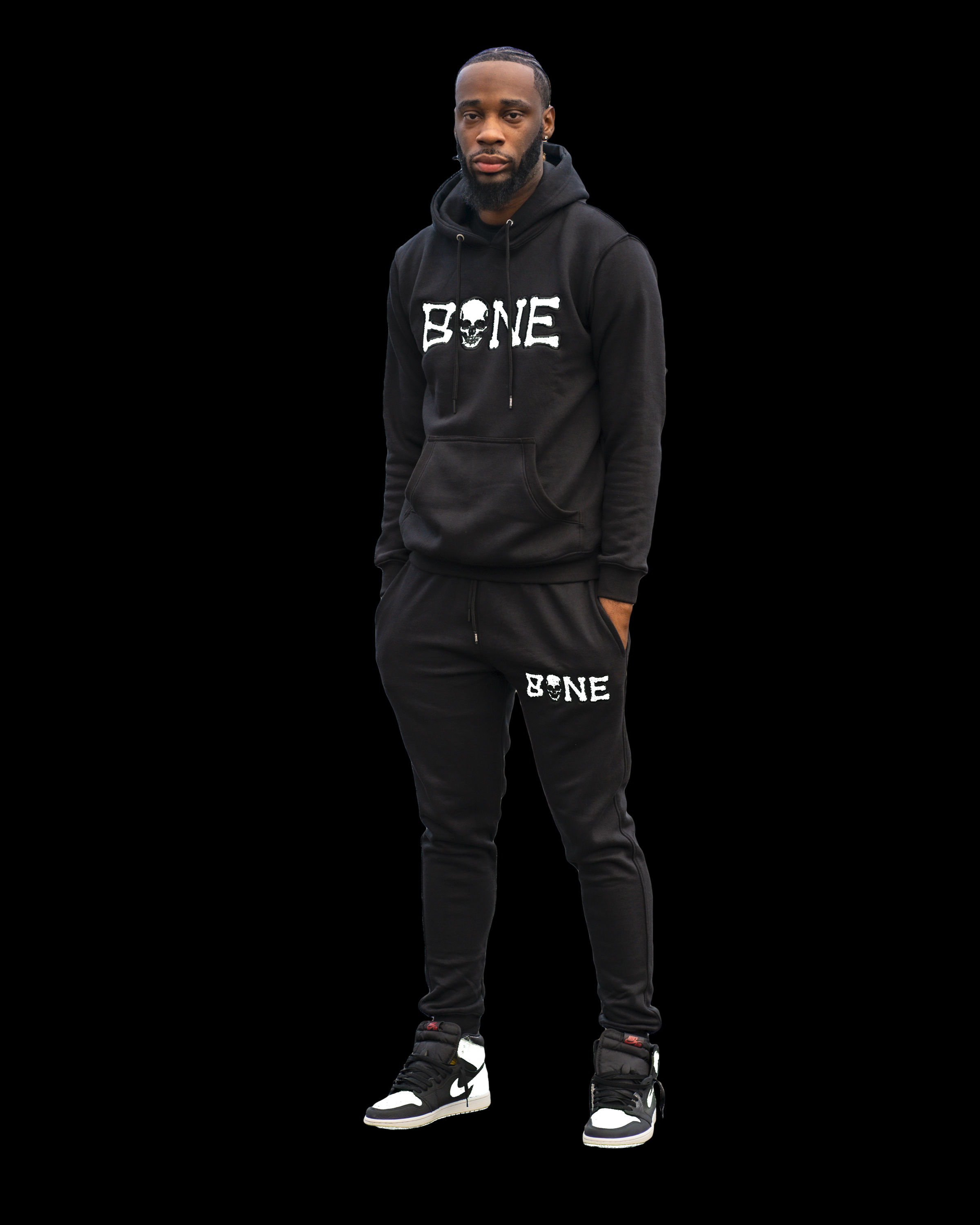 BONE White Jogger Suit 