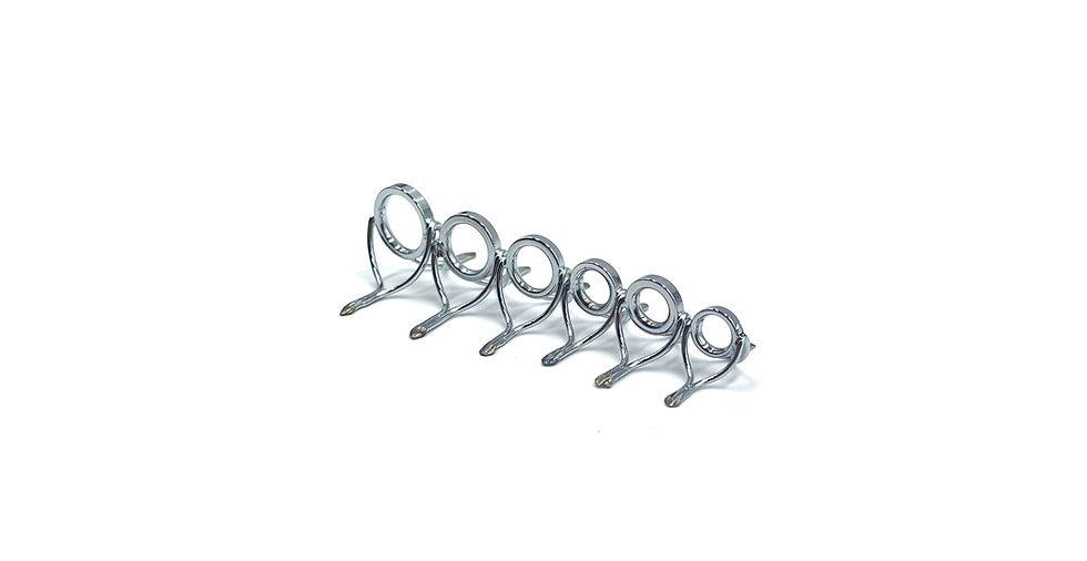 Thumbnail: Double Foot Stainless Guide Sets and Tip Tops in Silver and Black