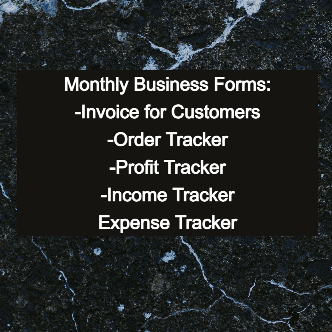 Monthly Business Forms
