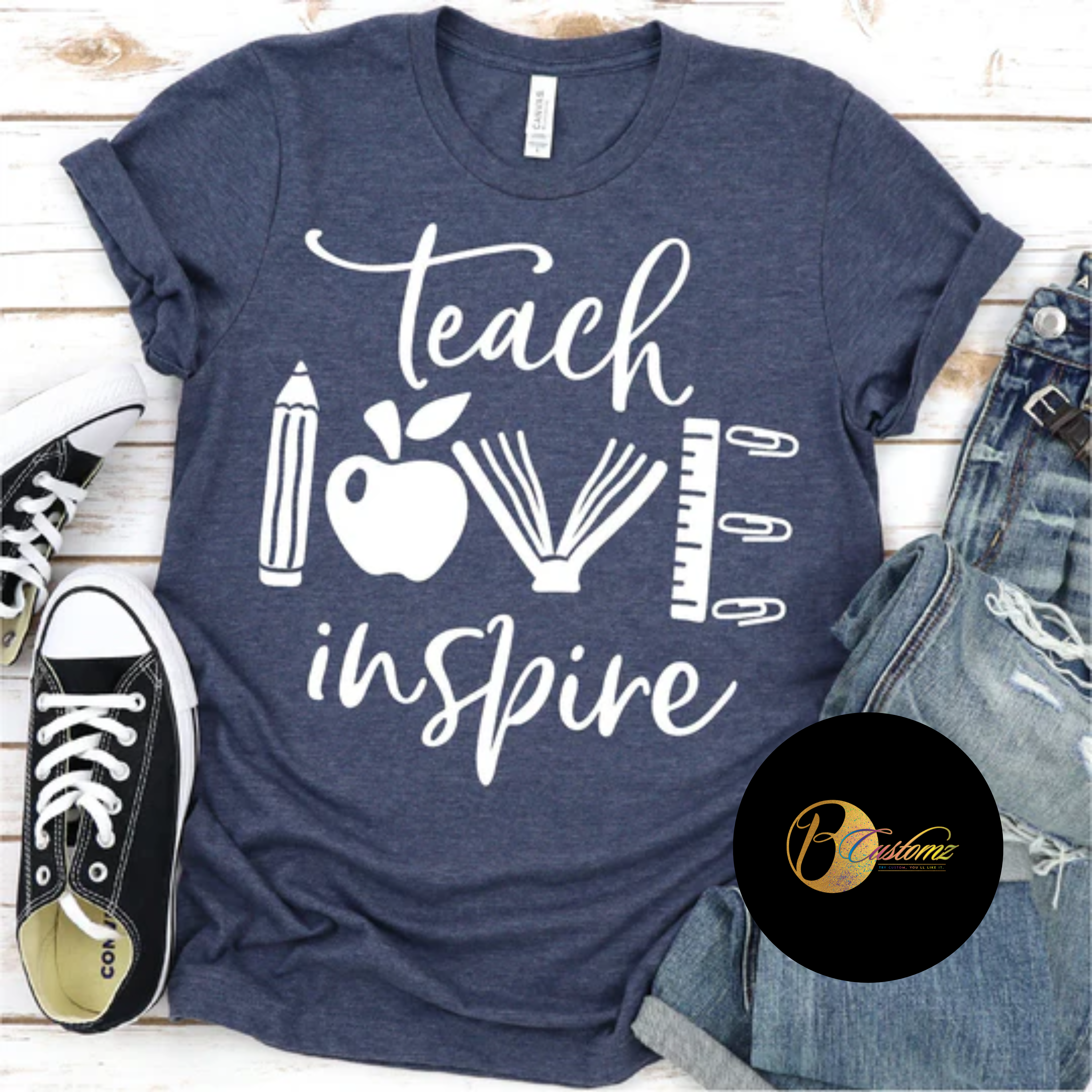 Teach love inspire Screenprint