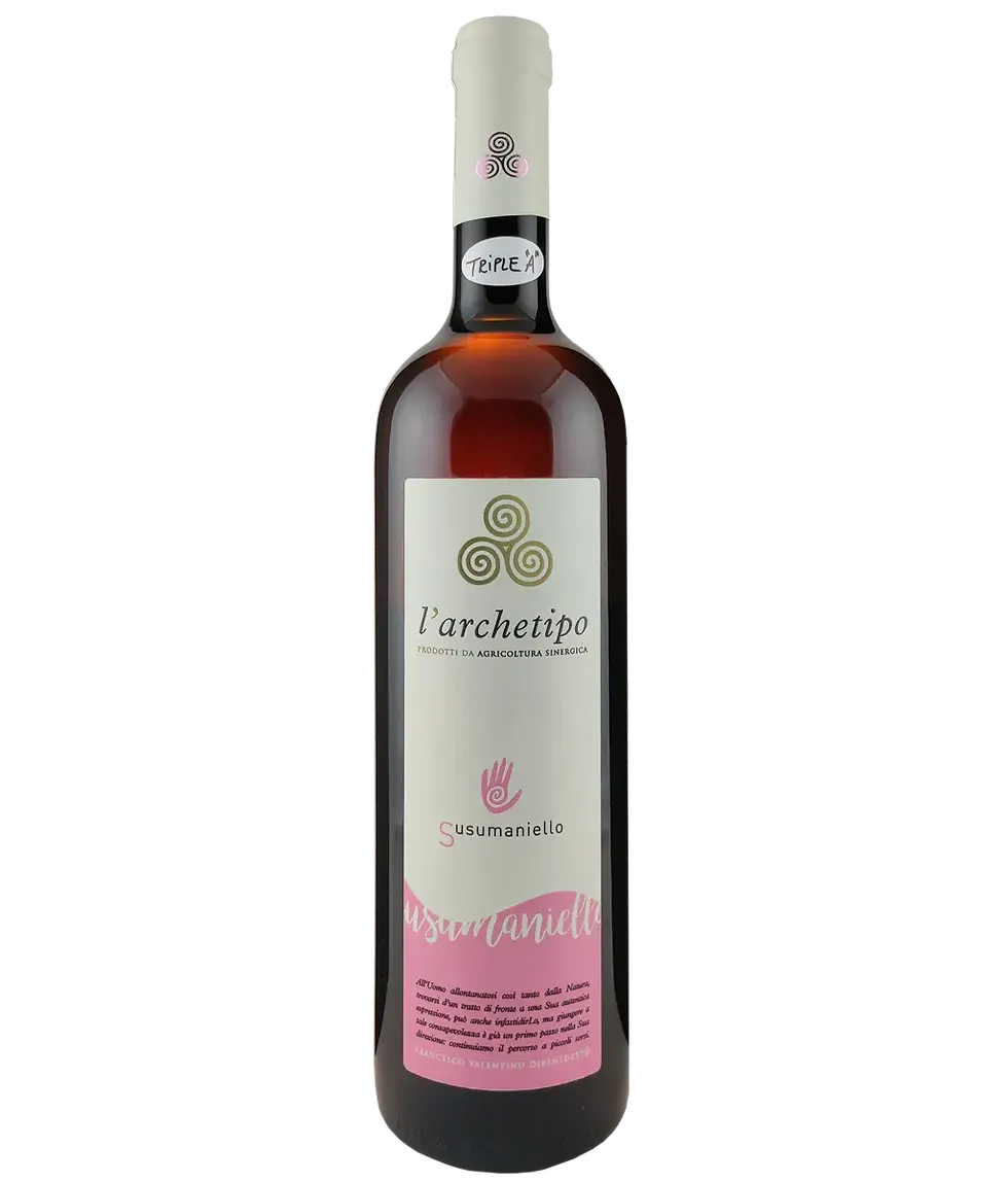 Bottiglia di rose susumaniello l'archetipo