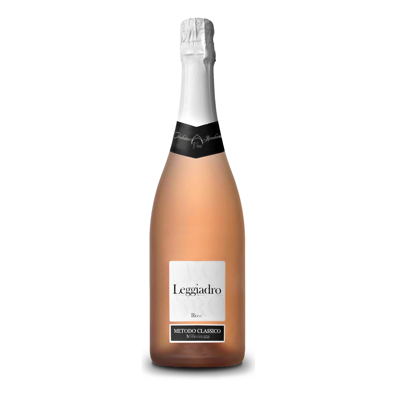 Bottiglia di Leggiadrio Rosato Metodo Classico