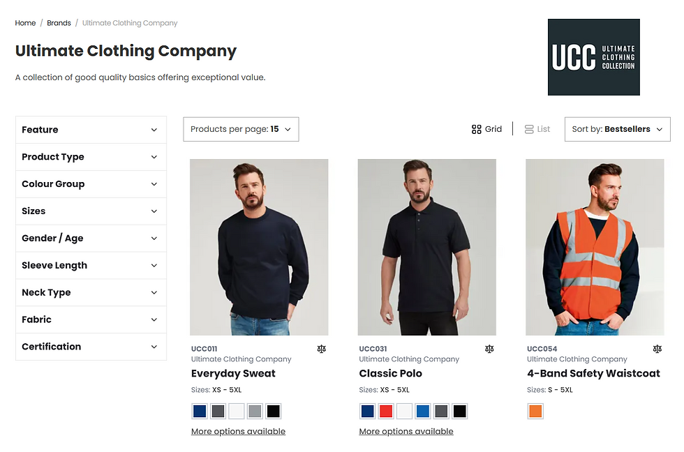 the ultimate clothing collection photo from btc activewear, photo depicts male models wearing polo shirts, sweatshirts and high-vis vests in railway orange