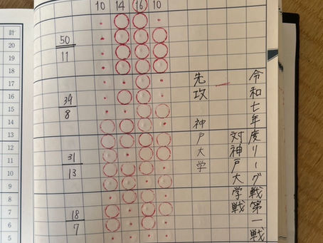 令和七年度 リーグ戦(女子)第一戦 対神戸大学