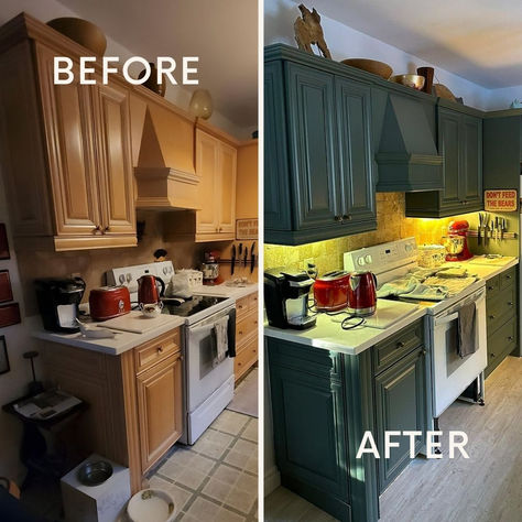 Kitchen Cabinet Makeover: Before and After