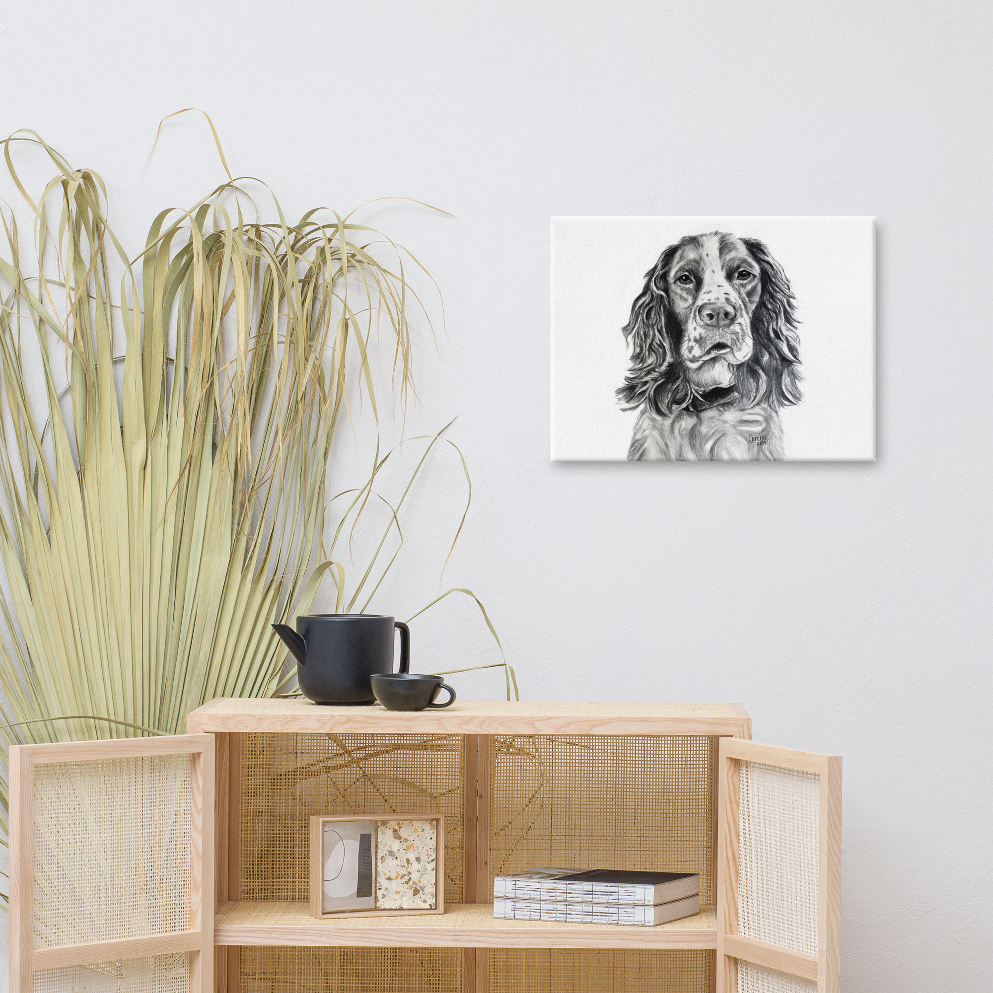 Peeber the Dog on Canvas