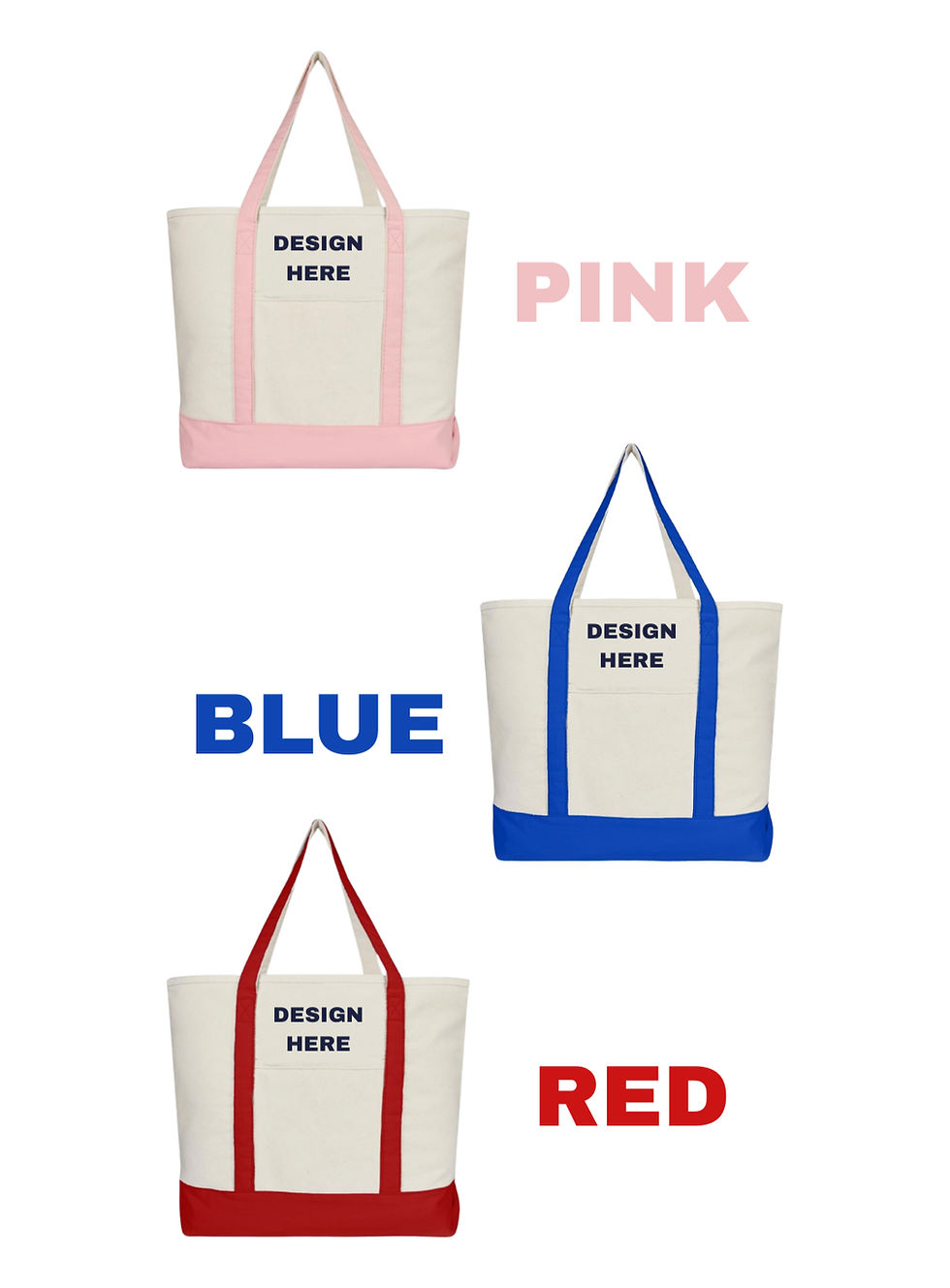 Thumbnail: Initialed 22" Canvas Tote Bag
