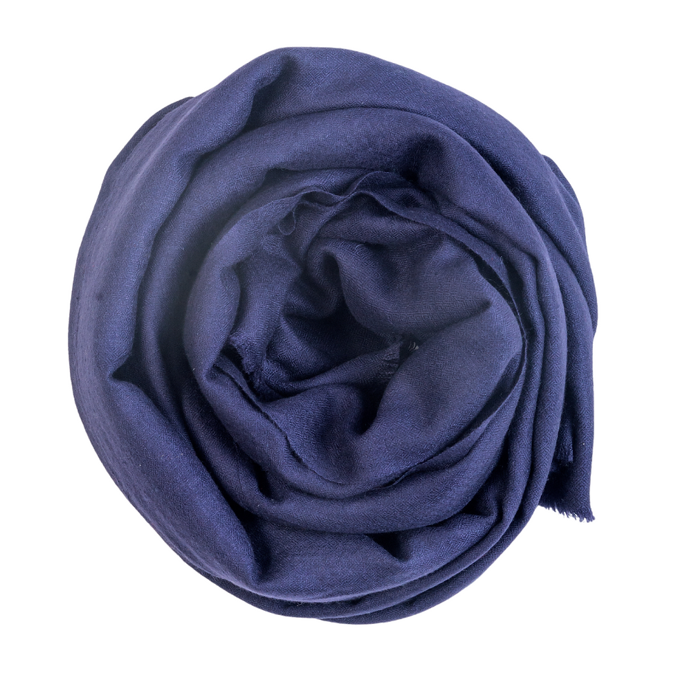 Thumbnail: Navy Blue Cashmere Shawl