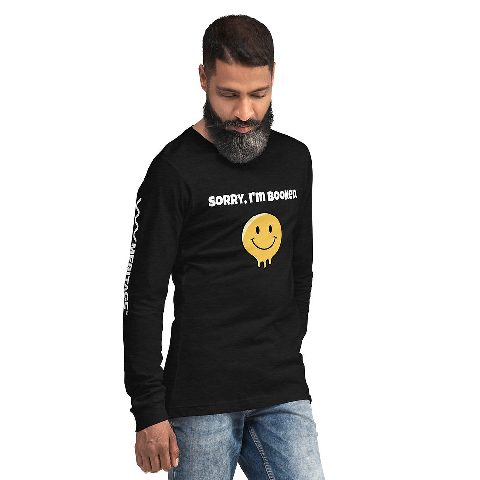 Thumbnail: Unisex Long Sleeve Sorry I'm Booked Tee 