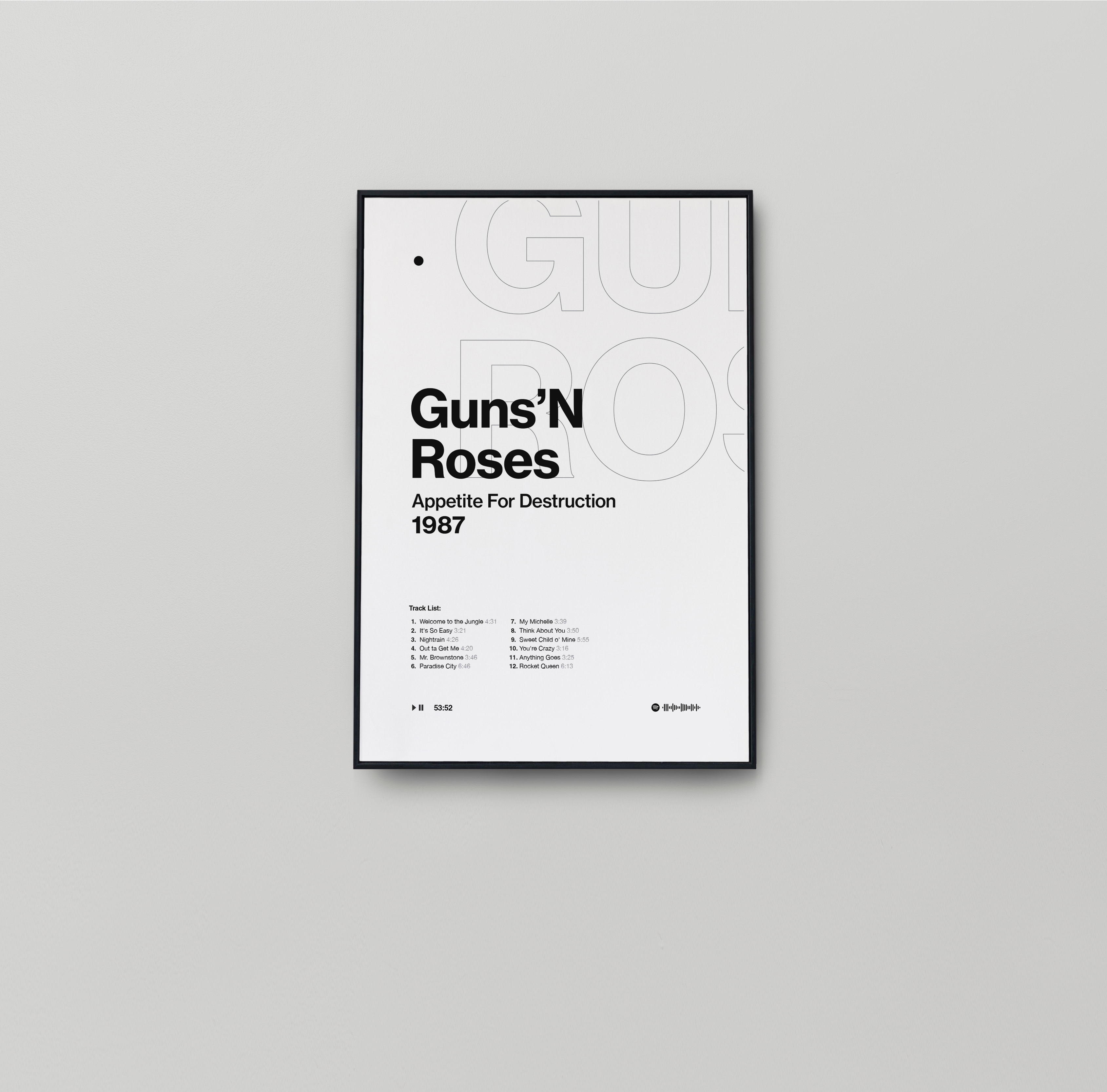 Guns'N Roses Album Poster