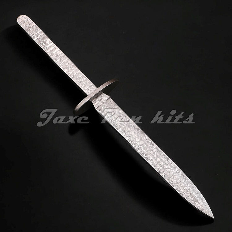 Thumbnail: Large Full Tang Damascus Dagger Kit Loose Guard