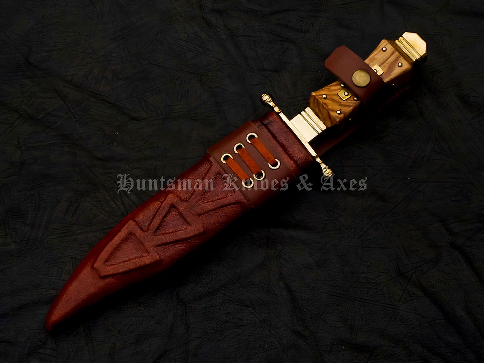 Thumbnail: Forge 5160 Spring Steel English & Huber Sheffield Works BOWIE#3 w/Olive wood