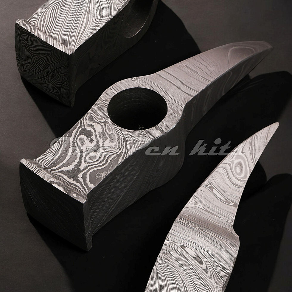 Thumbnail: Damascus Steel War Hammer Kit