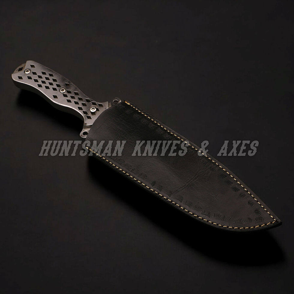 Thumbnail: Custom Made Hand Forged Spring Steel Daryl Dixon Diamond cut Knife Replica