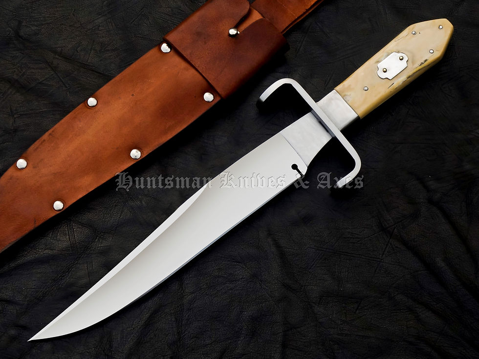 Thumbnail: Custom Made 12C27 Steel Hell Belle's BOWIE REPLICA In IVORY Handle