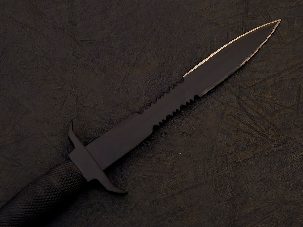 Thumbnail: Custom Made 12C27 steel Gerber REPLICA Mk-II Dagger w/checkered Aluminum Handle 
