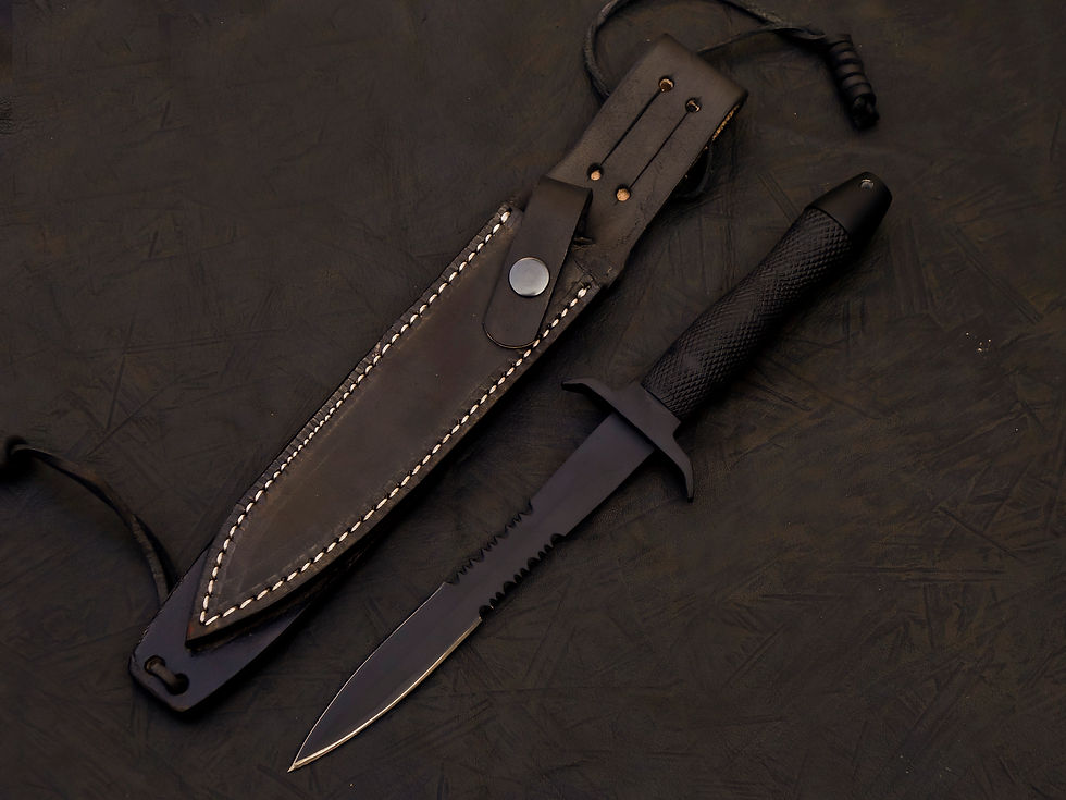 Thumbnail: Custom Made 12C27 steel Gerber REPLICA Mk-II Dagger w/checkered Aluminum Handle 