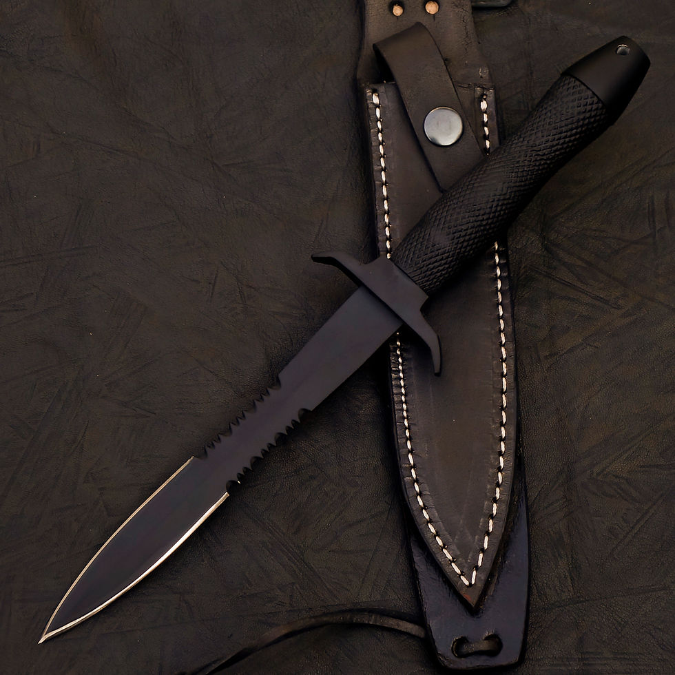 Thumbnail: Custom Made 12C27 steel Gerber REPLICA Mk-II Dagger w/checkered Aluminum Handle 