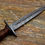 Thumbnail: Hand Forged Double Edge Damascus Dagger with Stacked Leather Handle