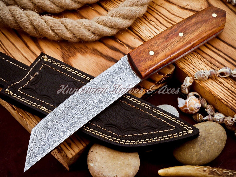 Thumbnail: Hand Forged Kelgini StyleDamascus Steel Tanto