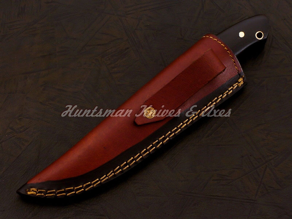 Thumbnail: Custom Made Loveless Style Hunter Stainless Steel Blade with Micarta Handle
