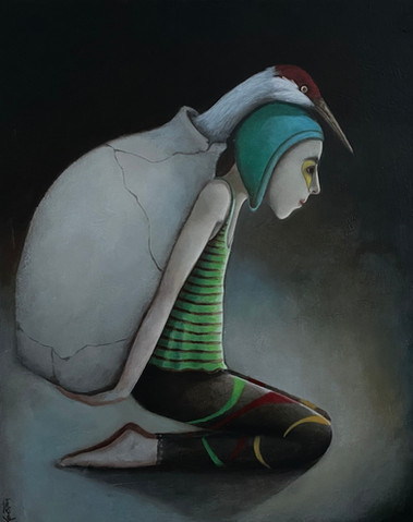 Porteur d'oiseau (le grue)