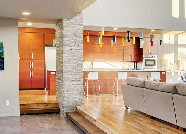 Thumbnail: 6"X24" WHITE OAK MULTI FINISH  LEDGE STONE PANEL - 6 sq.ft/box