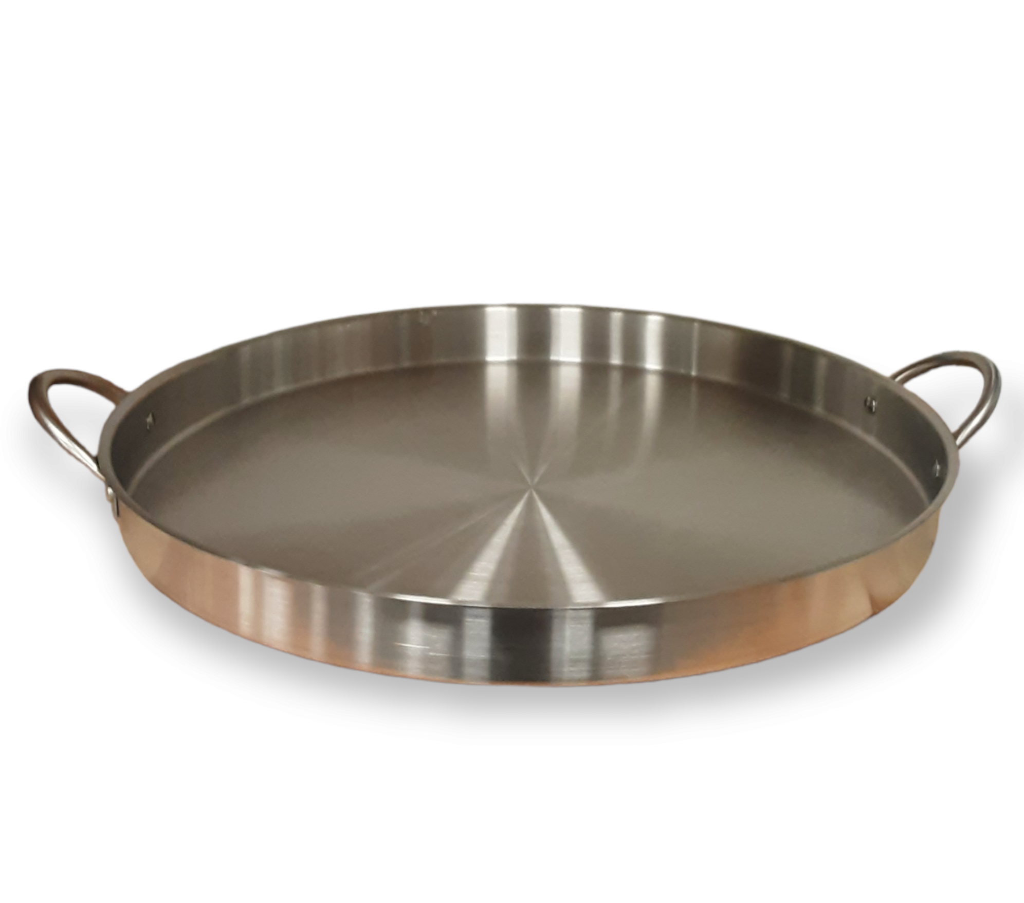 23"DIA Stainless Steel Flat Comal / Paella Pan