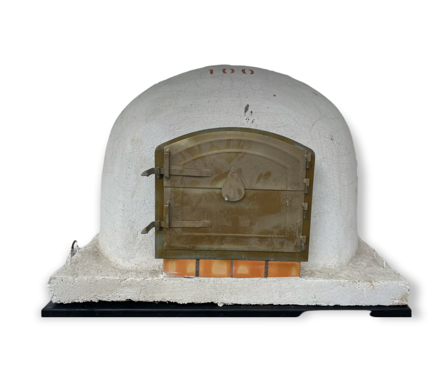 Forno a lenha com acabamento em estuque (100 x 100cm)