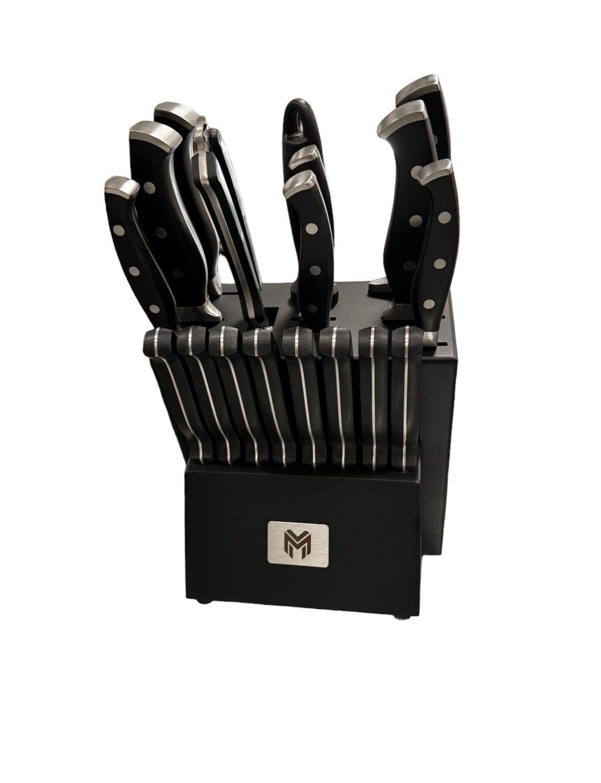 19 Piece Kitchen Knife Set with Wooden Knife Block
