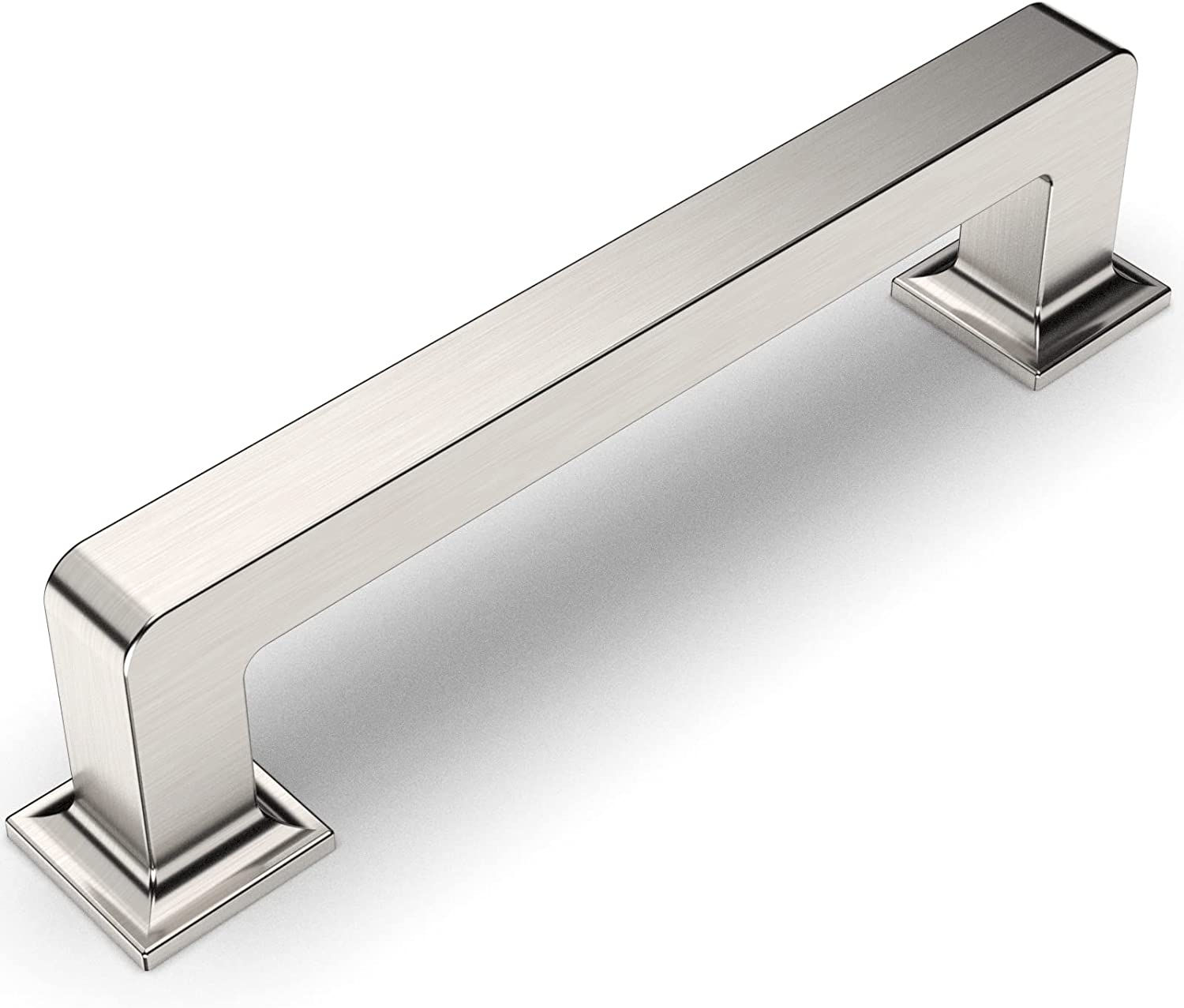 3" Brushed Satin Nickel Straight with Rounded Edges Cabinet Pull