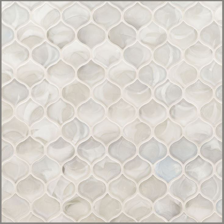 Thumbnail: PEARLA ARABESQUE GLASS MOSAIC TILE  - 7.1 sq.ft/box