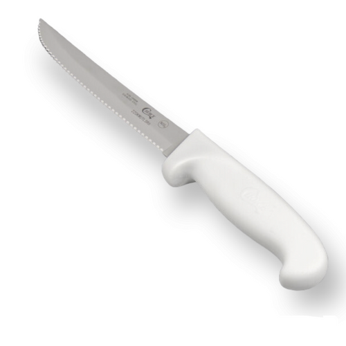 6" Serrated Edge Utility Knife with White Handle La Brazza US