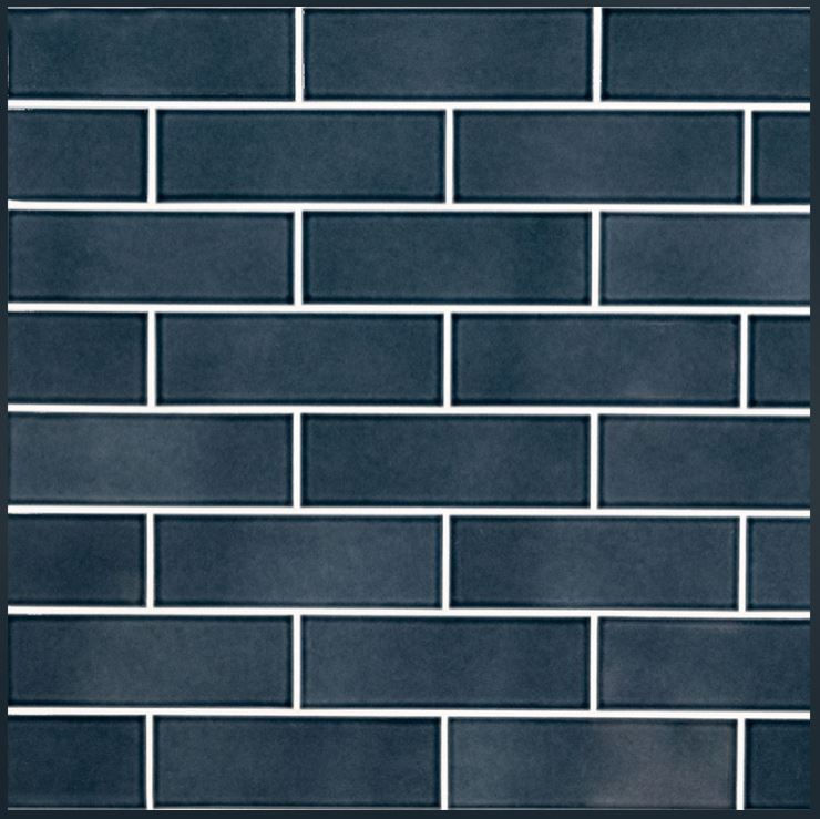 Thumbnail: 4"X12" BAY BLUE CERAMIC TILE - 4.95 sq.ft/box