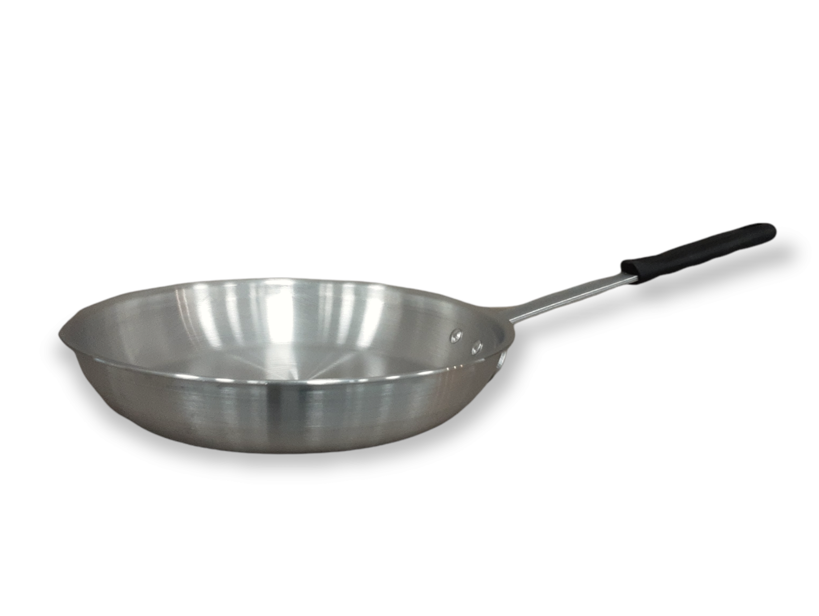 Sartén de aluminio de 14" con mango de silicona negra